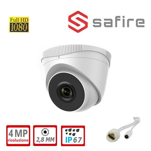 Telecamera Dome IP 4 Megapixel 2,8mm IR 30mt